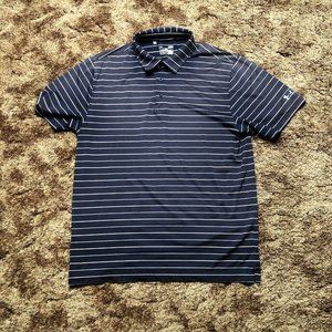 Under Armour Polo Shirt Men’s Large Short Sleeve Blue Loose